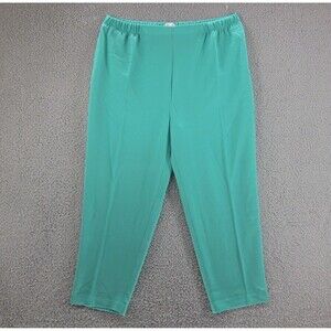 Drapers and Damons Pants Womens XL Spring Delights Ankle Green Stretch Fit